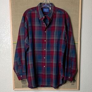 Pendleton, SIR PENDLETON, Men's Classic Red and Blue Check Shirt